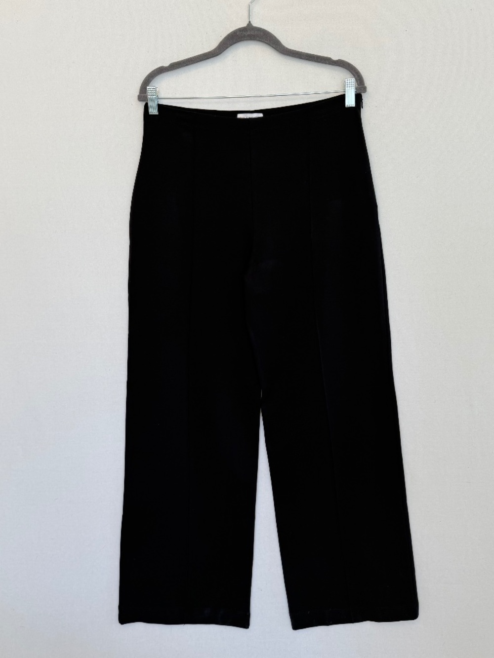 RIPLEY RADER Women’s 2+ US 16/18 Black Ponte Knit Long Wide Leg Pant NEW